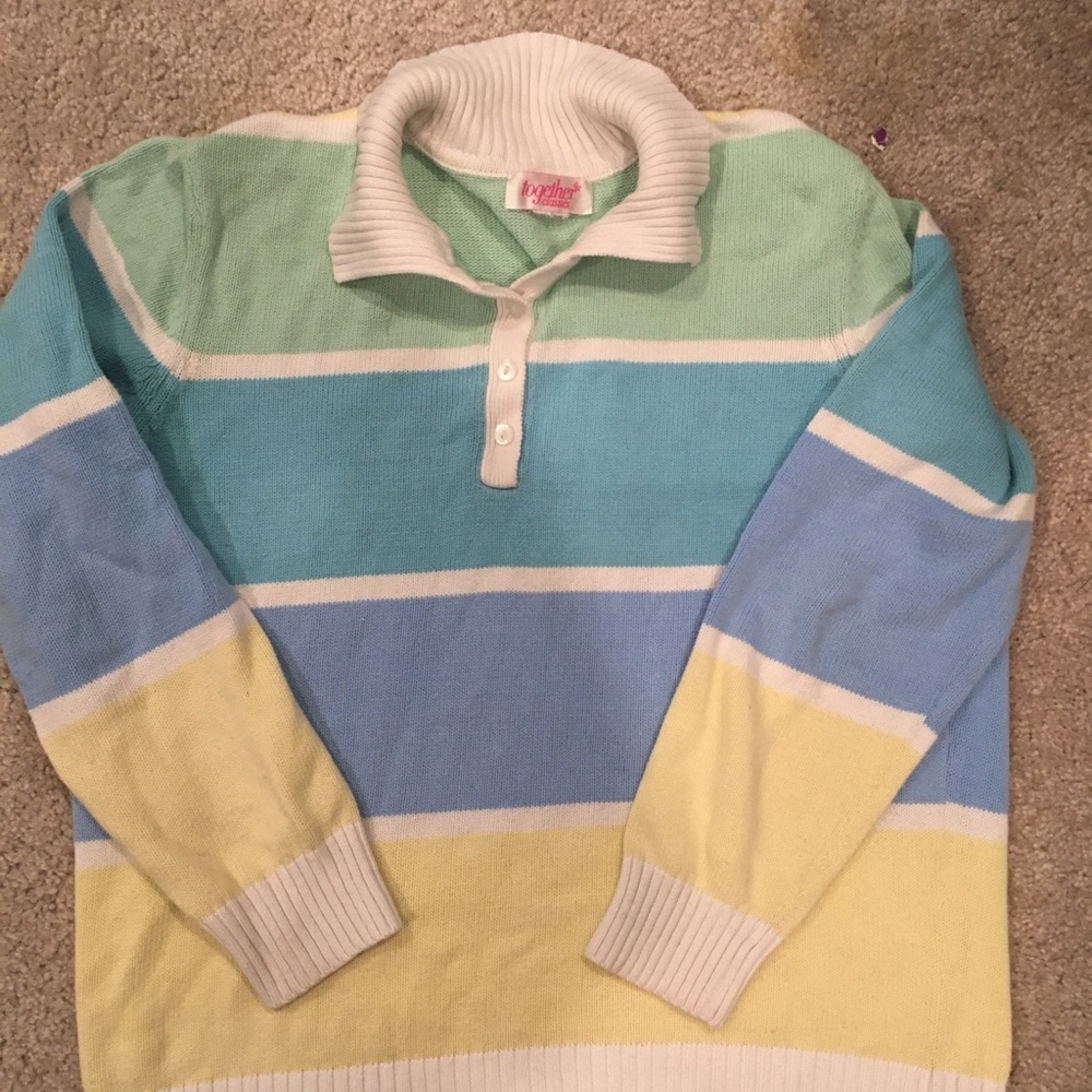 multicolor pastel sweater